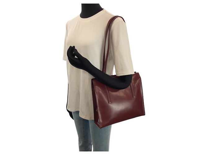 Prada Spazzolato Lackleder Tote Bag Rot - Ansicht 7
