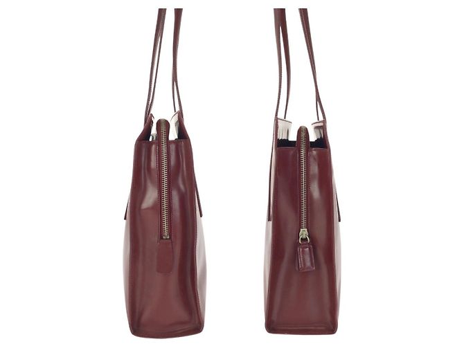 Prada Spazzolato Lackleder Tote Bag Rot - Ansicht 8