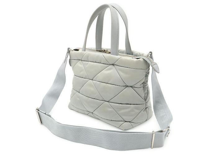 Bolso Tote Acolchado Prada Azul - vista 2