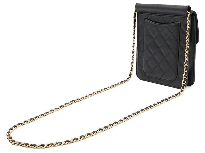 Bolso de hombro Chanel Matelasse con cadena Negro - vista 2