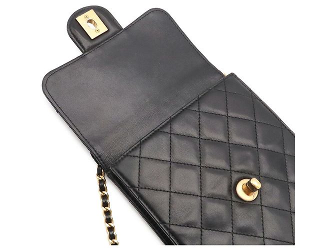 Bolso de hombro Chanel Matelasse con cadena Negro - vista 7
