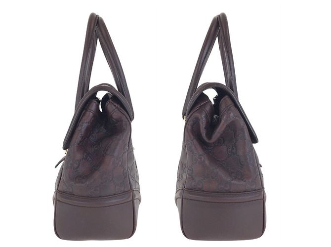 Sac à main Gucci Guccissima Marron - vue 7