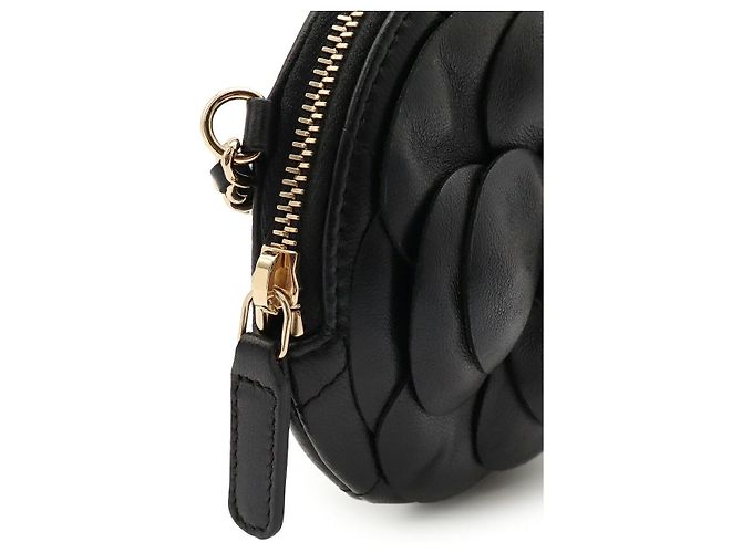 Pochette con catena Chanel Camellia Matelassé Nero - vista 5