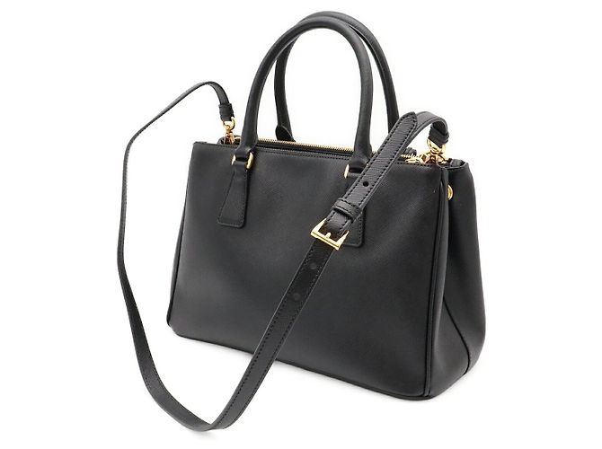 Bolsa de mão Prada Galleria Medium Preto - vista 2