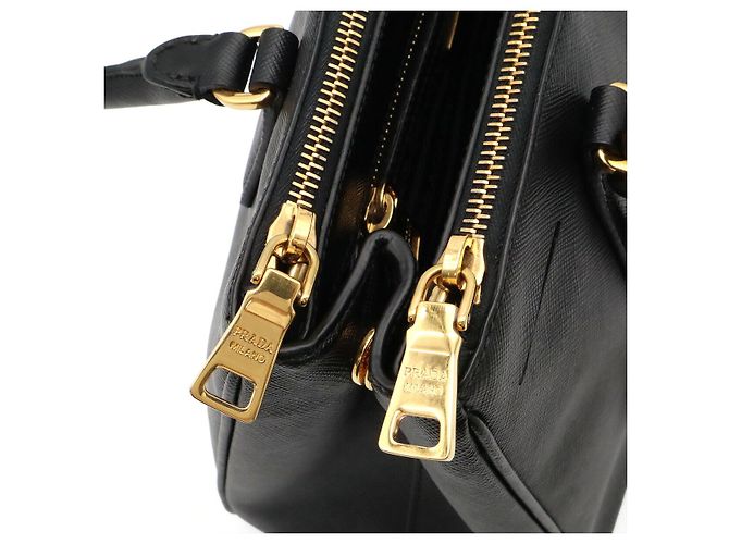 Bolsa de mão Prada Galleria Medium Preto - vista 6