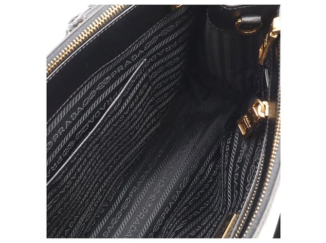 Bolsa de mão Prada Galleria Medium Preto - vista 9