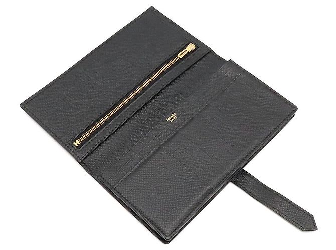 Hermès Cartera larga Hermes Bearn Souffle Negro - vista 5