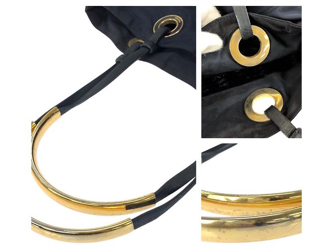 Borsa Tote Prada Tessuto con logo triangolare Blu - vista 6