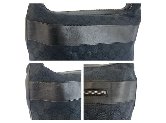 Borsa a tracolla Gucci GG Canvas Nero - vista 5