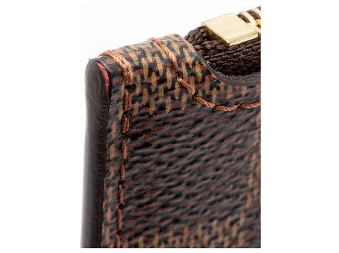 Louis Vuitton Damier Ebene Neverfull GM Pochette Marrone - vista 8