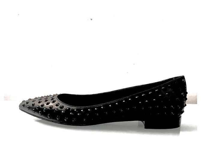 Autre Marque Saint Laurent Ballerine in pelle nera borchiate Nero - vista 2