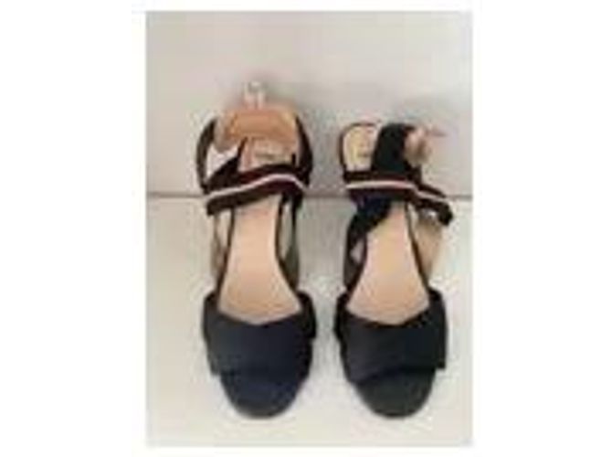Fendi Canvas Sandaletten Schwarz Beige - Ansicht 6