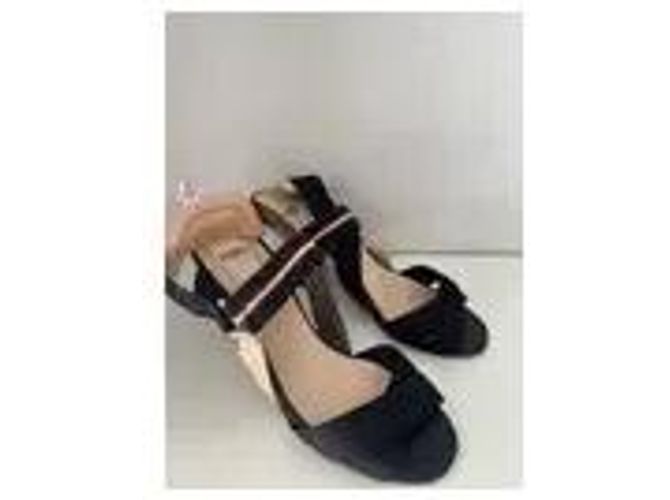Fendi Canvas Sandaletten Schwarz Beige - Ansicht 7