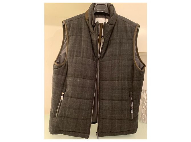 Hackett London Colete acolchoado em lã xadrez Hackett Verde escuro - vista 2