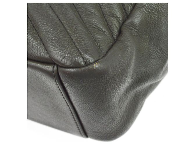 Autre Marque Saint Laurent Classic Monogram College Matelasse Chevron Leather Large Marrone - vista 5