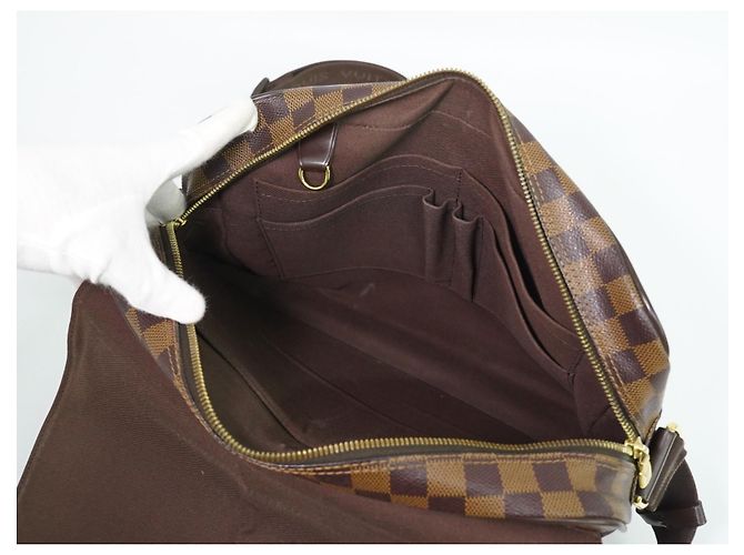 Louis Vuitton Shelton Messenger Damier Ebene MM Marrone - vista 4