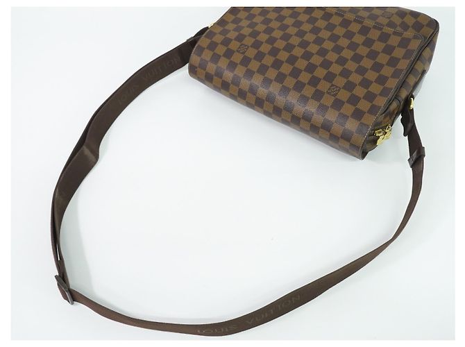 Louis Vuitton Shelton Messenger Damier Ebene MM Marrone - vista 7