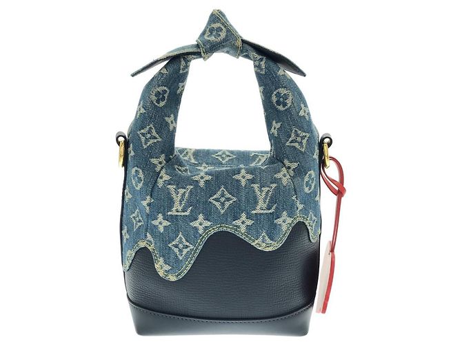 Borsa a tracolla Louis Vuitton Monogram Drip Japanese Cruiser Blu - vista 2