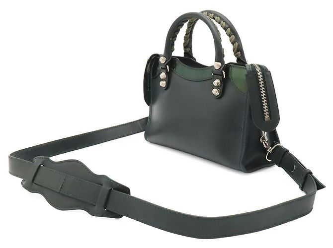 Borsa Balenciaga Giant Mini City Verde scuro - vista 3