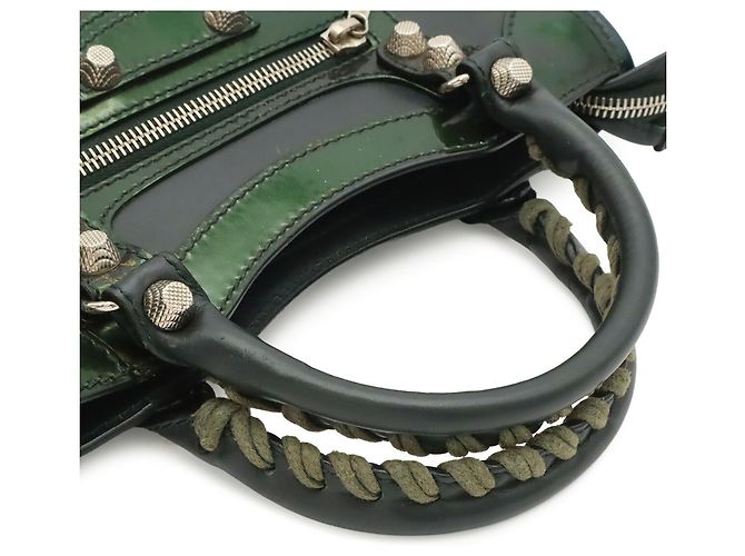 Borsa Balenciaga Giant Mini City Verde scuro - vista 5