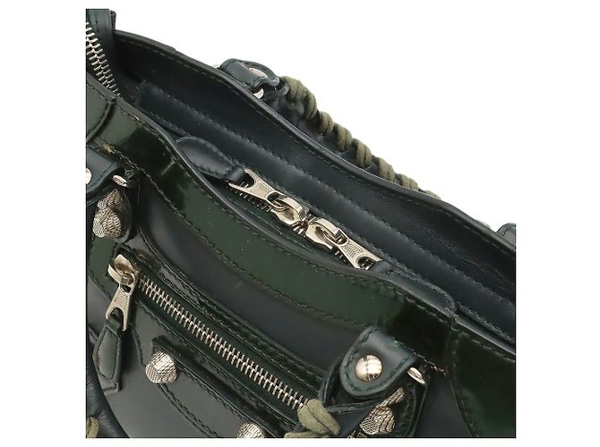 Borsa Balenciaga Giant Mini City Verde scuro - vista 6