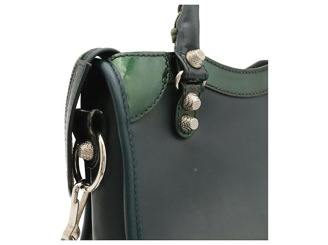 Borsa Balenciaga Giant Mini City Verde scuro - vista 8