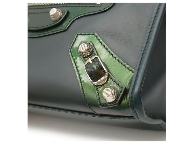 Borsa Balenciaga Giant Mini City Verde scuro - vista 9