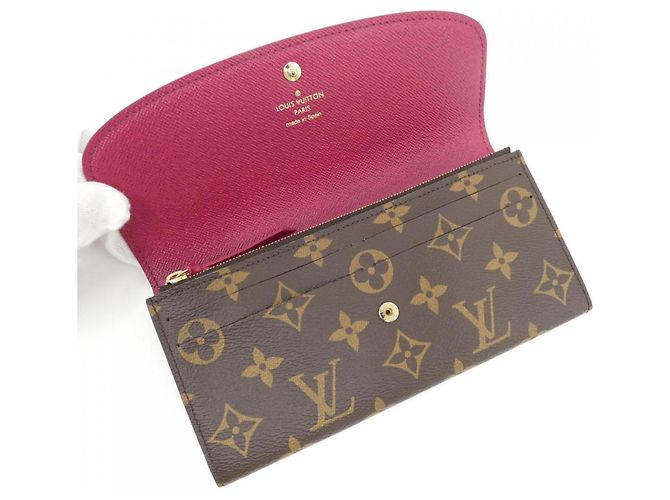 Louis Vuitton Monogram Portefeuille Emilie Wallet Castaño - vista 3