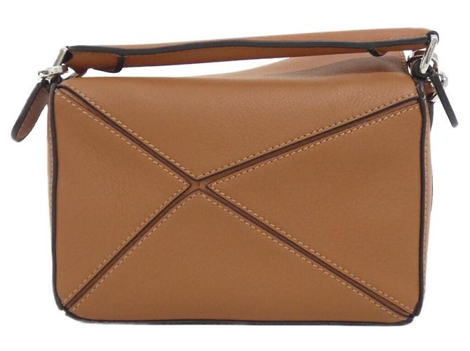 Borsa Loewe Puzzle Mini Marrone - vista 2