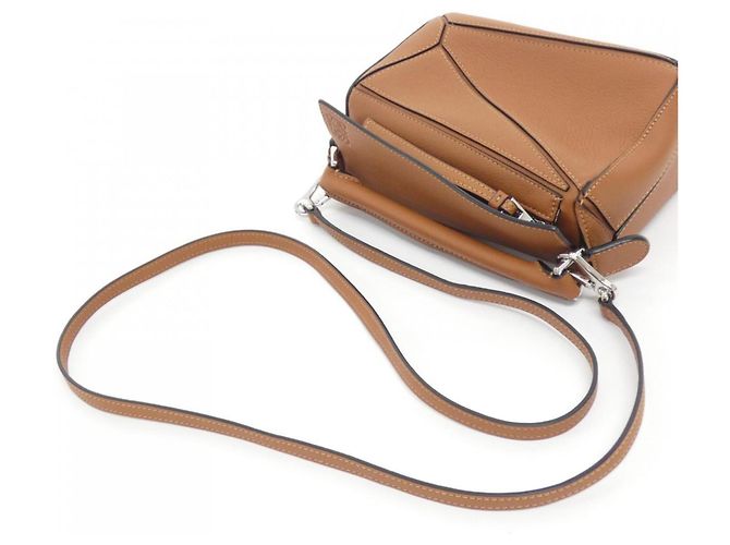 Borsa Loewe Puzzle Mini Marrone - vista 7