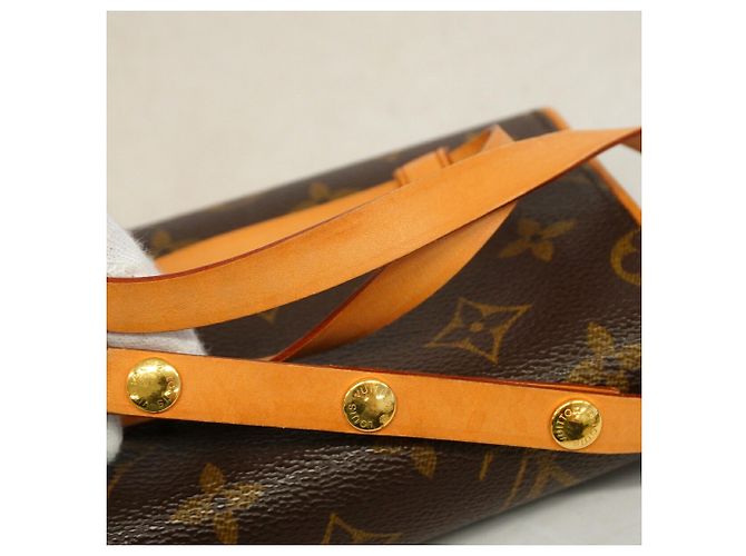 Louis Vuitton Monogram Pochette Florentine Fanny Pack Marrone - vista 9