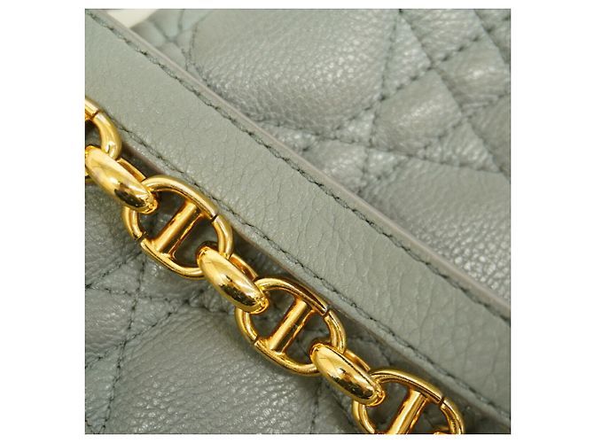 Borsa a tracolla Christian Dior Cannage Caro Marrone - vista 8