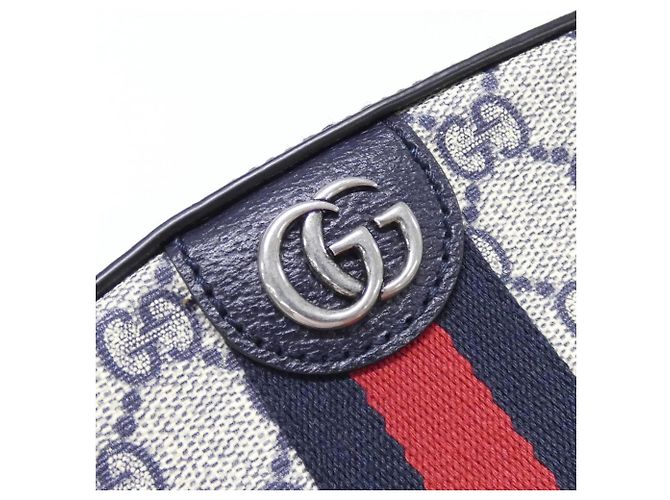 Gucci Ophidia 681064 96IWN Schultertasche Blau Beige - Ansicht 4