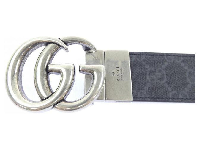 Cintura Gucci 627055 Nera e Grigia Marrone Nero - vista 2