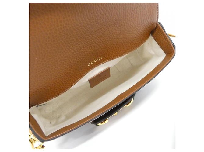 Borsa a tracolla Gucci Horsebit 1955 Crudo Blu scuro - vista 8
