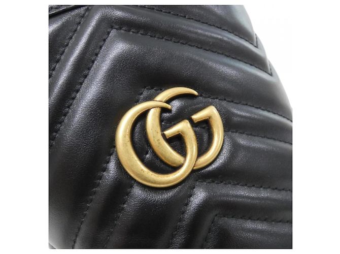 Borsa a tracolla Gucci GG Marmont Nero - vista 4