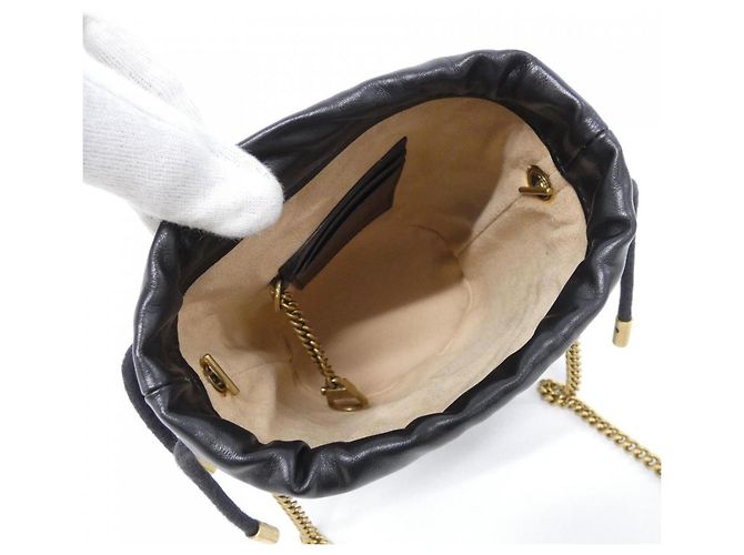 Borsa a tracolla Gucci GG Marmont Nero - vista 6