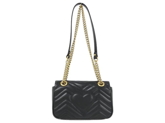 Borsa a tracolla Gucci GG Marmont Nero - vista 2