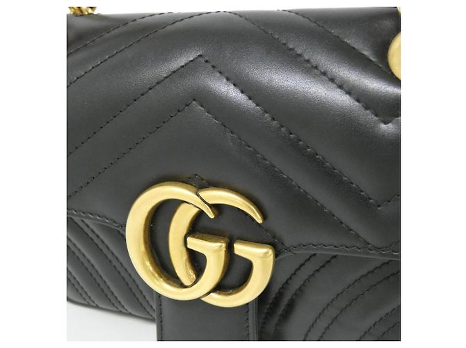 Borsa a tracolla Gucci GG Marmont Nero - vista 4