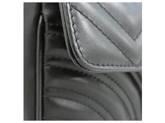 Borsa a tracolla Gucci GG Marmont Nero - vista 7