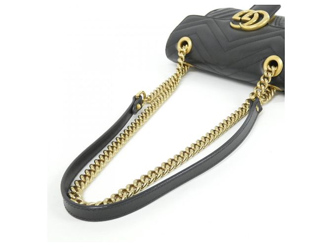 Borsa a tracolla Gucci GG Marmont Nero - vista 8