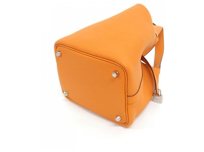 Hermès Bolsa Hermes Picotin Lock PM Laranja - vista 2