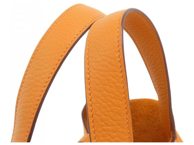 Hermès Bolsa Hermes Picotin Lock PM Laranja - vista 4
