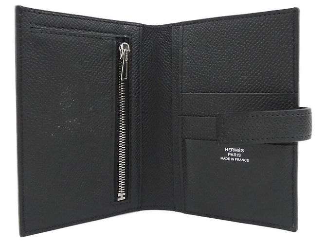 Hermès Hermes New H Passant Compact Wallet Black - view 6