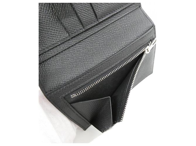 Hermès Hermes New H Passant Compact Wallet Black - view 8