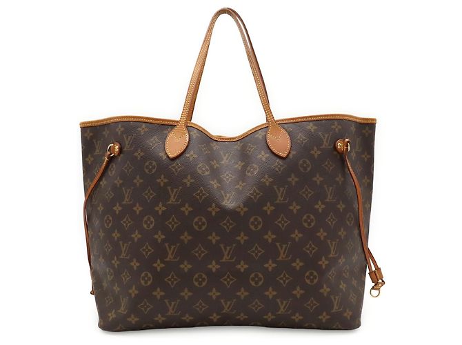 Louis Vuitton Monogram Neverfull GM Tote Bag Braun Weiß Monogramm - Ansicht 2