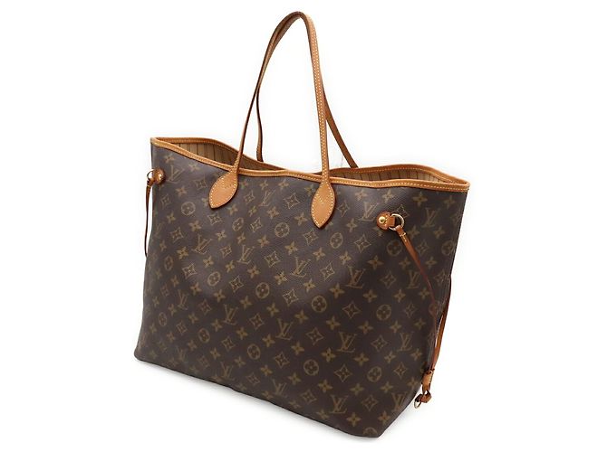 Louis Vuitton Monogram Neverfull GM Tote Bag Braun Weiß Monogramm - Ansicht 3