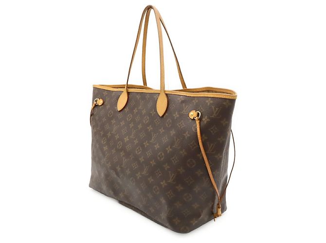 Borsa Tote Louis Vuitton Monogram Neverfull GM Marrone Monogramma - vista 3