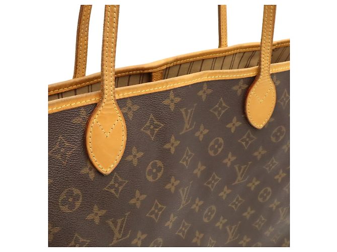 Borsa Tote Louis Vuitton Monogram Neverfull GM Marrone Monogramma - vista 9