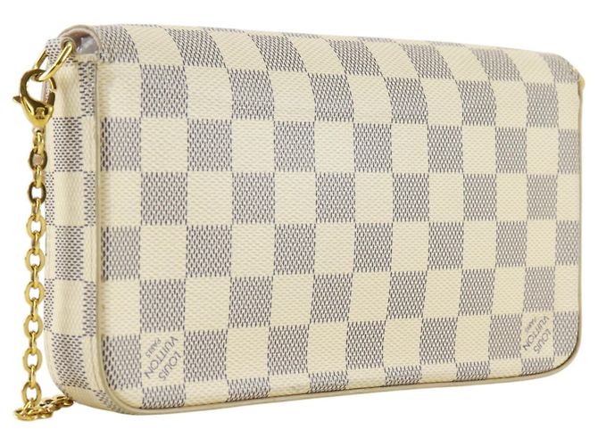 Borsa a tracolla Louis Vuitton Pochette Felice Bianco - vista 3